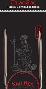 Спиці ChiaoGoo (Чіагу) Knit Red 40 см сталеві кругові
