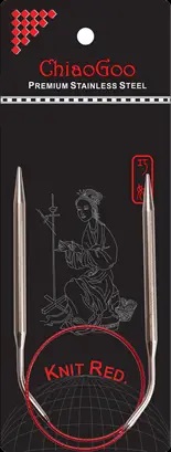Спиці ChiaoGoo (Чіагу) Knit Red 40 см сталеві кругові