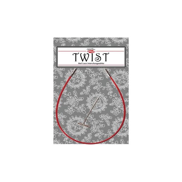 Кабель червоний для знімних спиць ChiaoGoo TWIST Red Mini