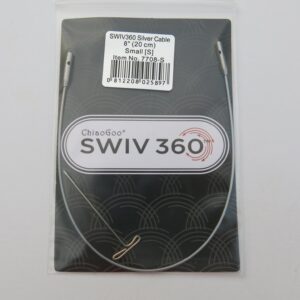 Кабель для знімних спиць ChiaoGoo срібний SWIV 360 Silver Small